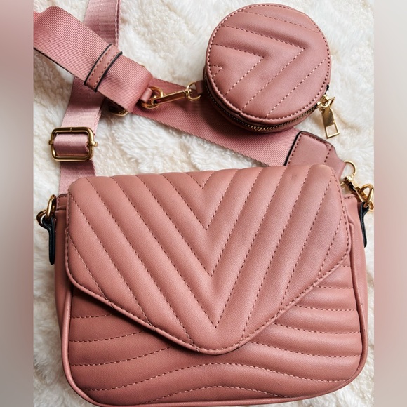 Pink Mauve Crossbody Bag Purse - Picture 3 of 10